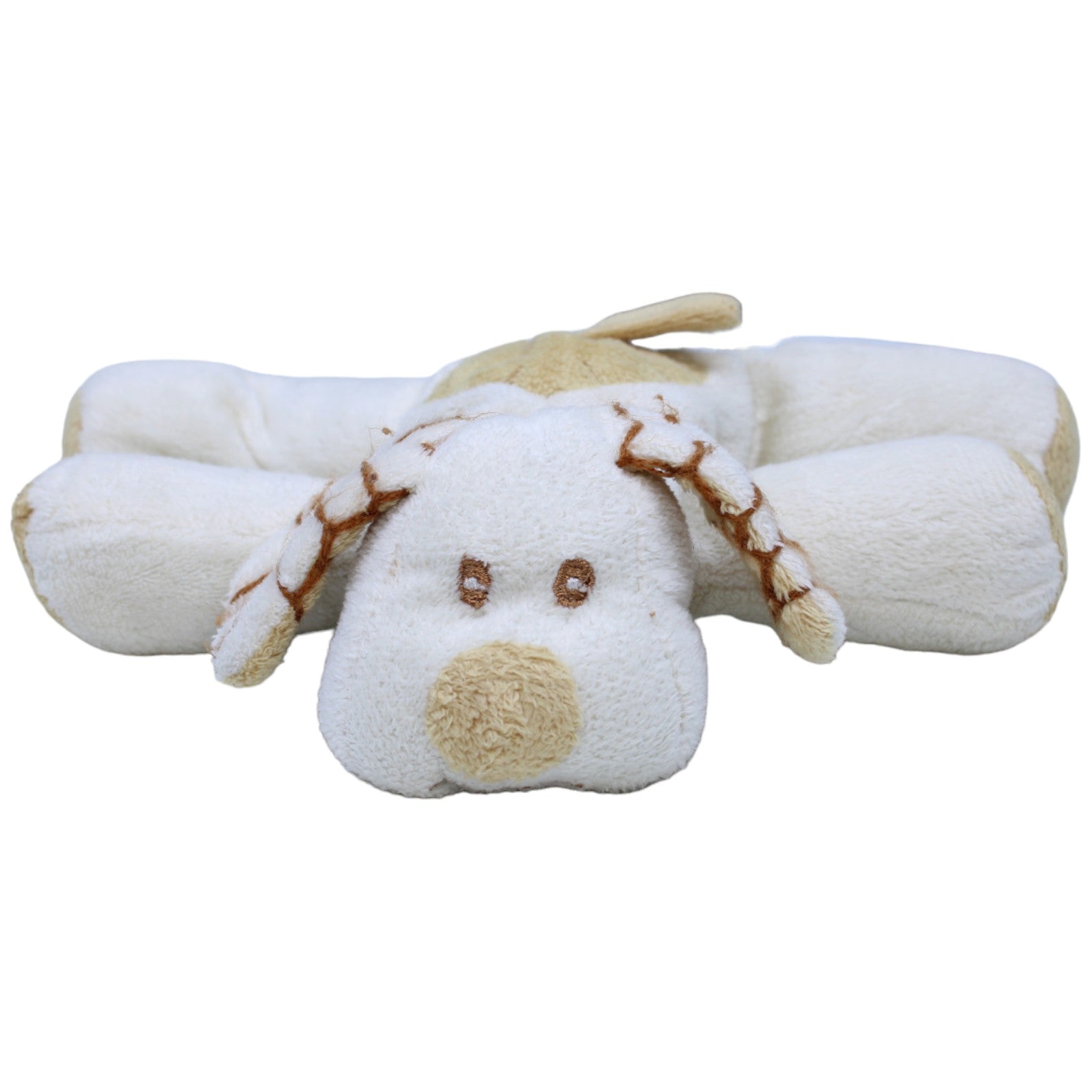 1236732 Unbekannt Süßer Patchwork - Hund, beige Kuscheltier Kumpel Leo Gebraucht Hund