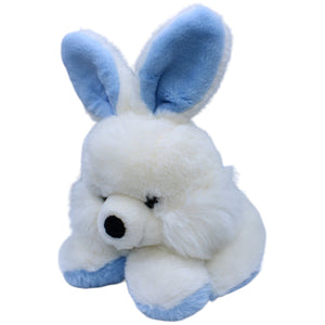 1236761 Unbekannt Sitzender Hase, weiß - blau Kuscheltier Kumpel Leo Gebraucht Kaninchen Osterhase