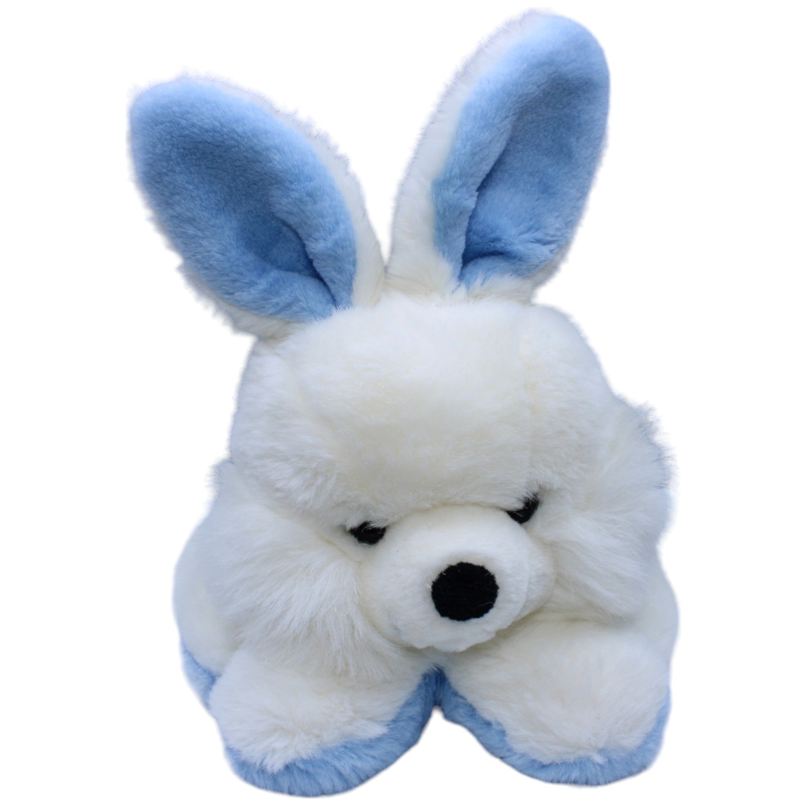 1236761 Unbekannt Sitzender Hase, weiß - blau Kuscheltier Kumpel Leo Gebraucht Kaninchen Osterhase