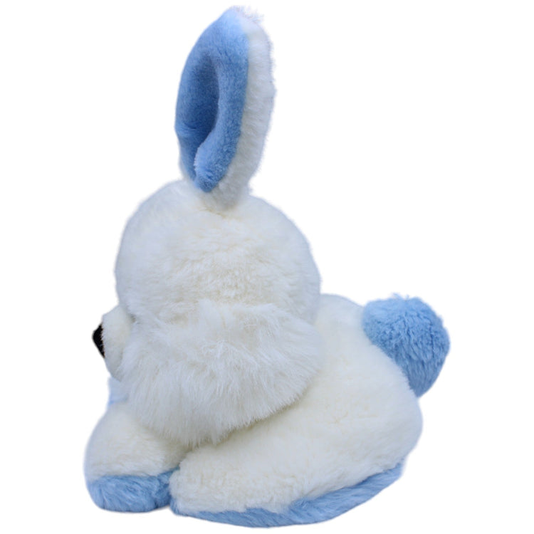 1236761 Unbekannt Sitzender Hase, weiß - blau Kuscheltier Kumpel Leo Gebraucht Kaninchen Osterhase