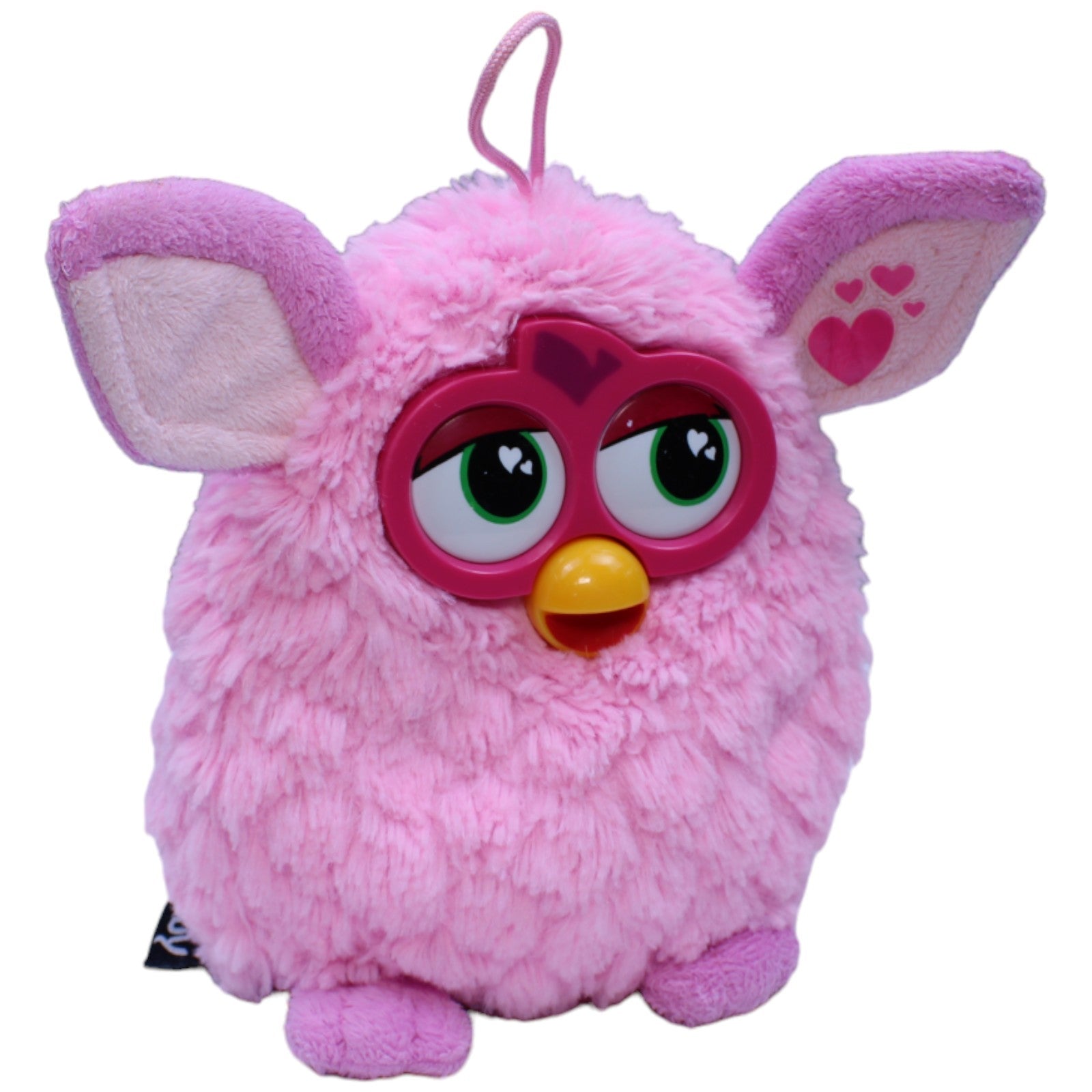 1236783 Famosa Furby mit Herzen 2013, rosa Kuscheltier Kumpel Leo Gebraucht