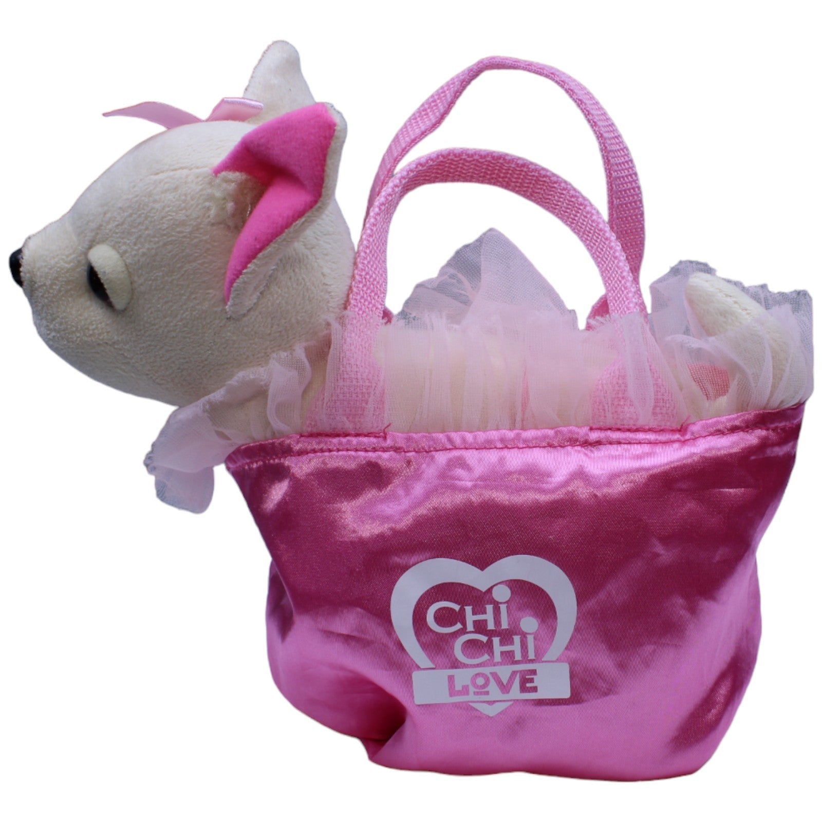 1236797 Simba Chi Chi Love Ballerina, Chihuahua mit Tasche Kuscheltier Kumpel Leo Gebraucht Hund