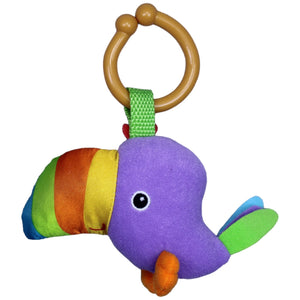 1236881 Fisher - Price Papagei aus Rainforest Erlebnisdecke Kuscheltier Kumpel Leo Gebraucht Vogel