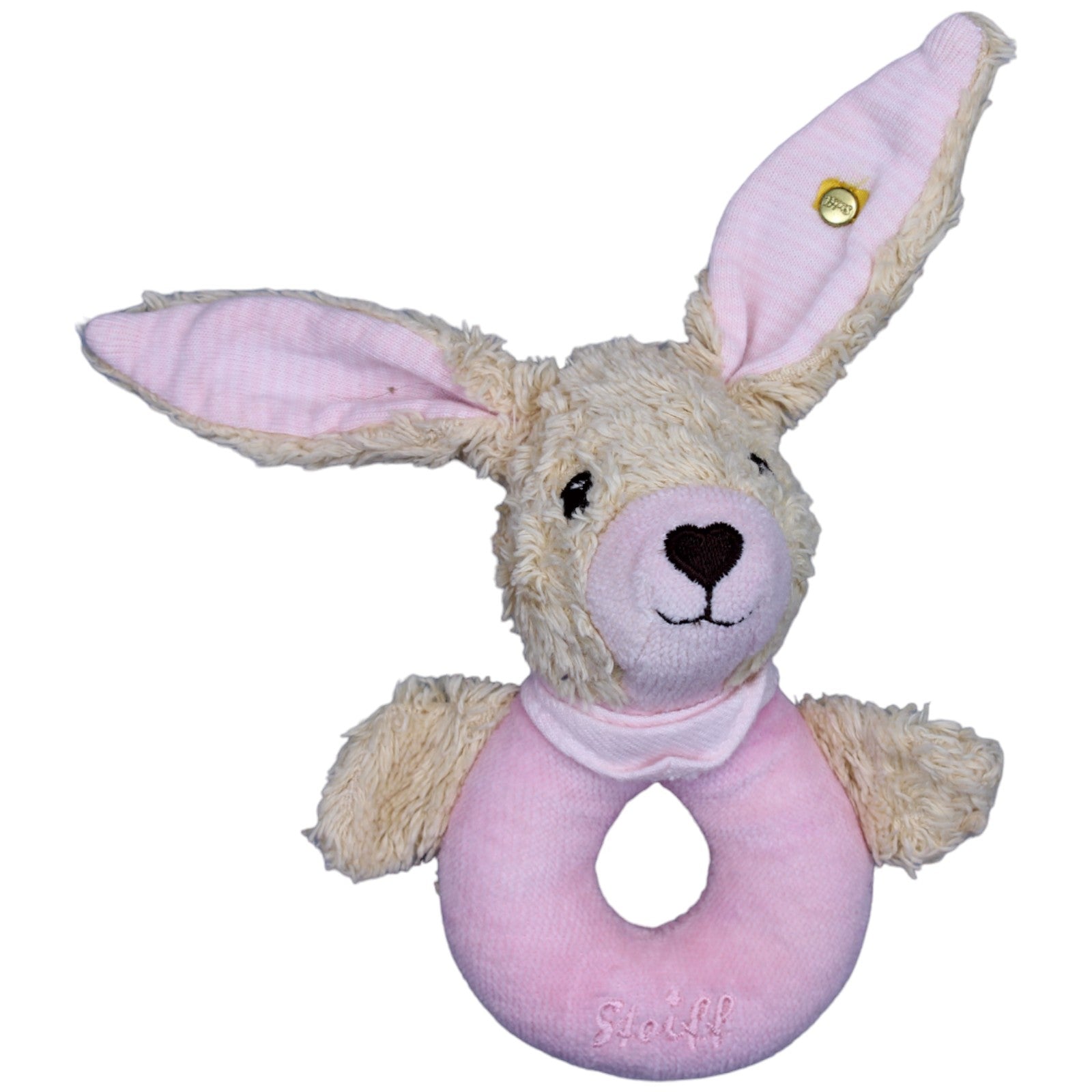 1236887 Steiff Greifling mit Rassel für Mädchen, Hoppel Hase Greifling Kumpel Leo Gebraucht