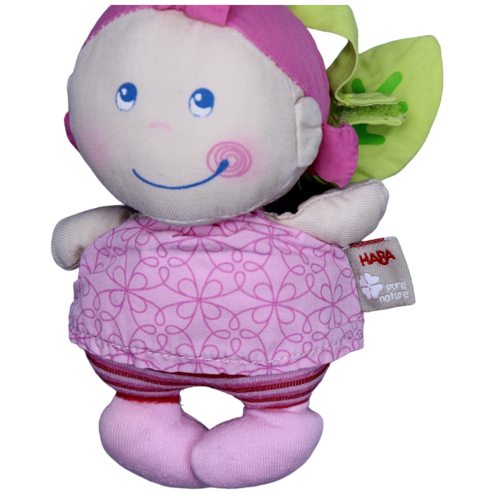 1236898 HABA pure nature, Hängefigur mit Rassel, rosa Kuscheltier Kumpel Leo Gebraucht