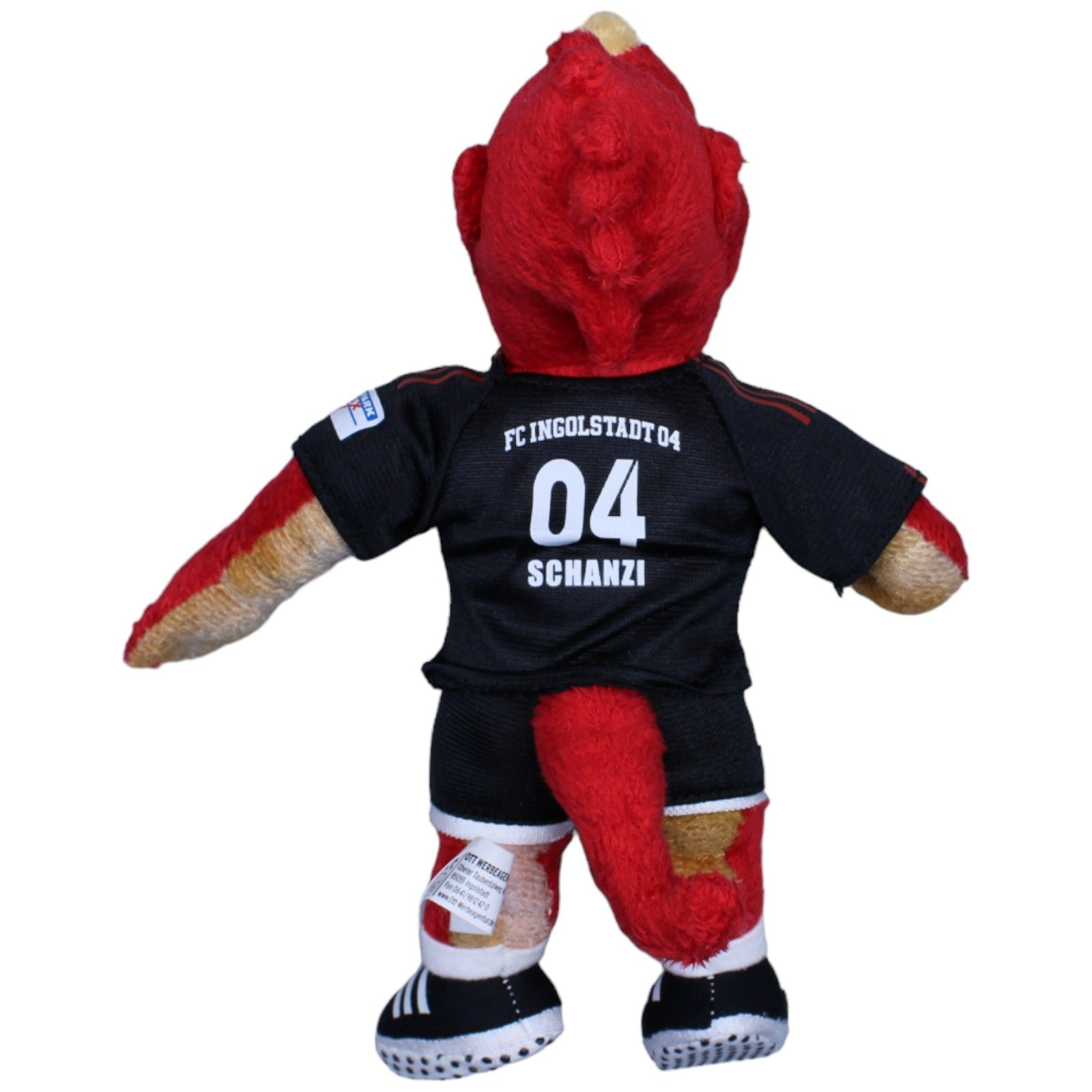 1236913 OTT Werbeagentur Maskottchen Schanzi vom FC Ingolstadt 04, Heimtrikot 2010/11 Kuscheltier Kumpel Leo Gebraucht