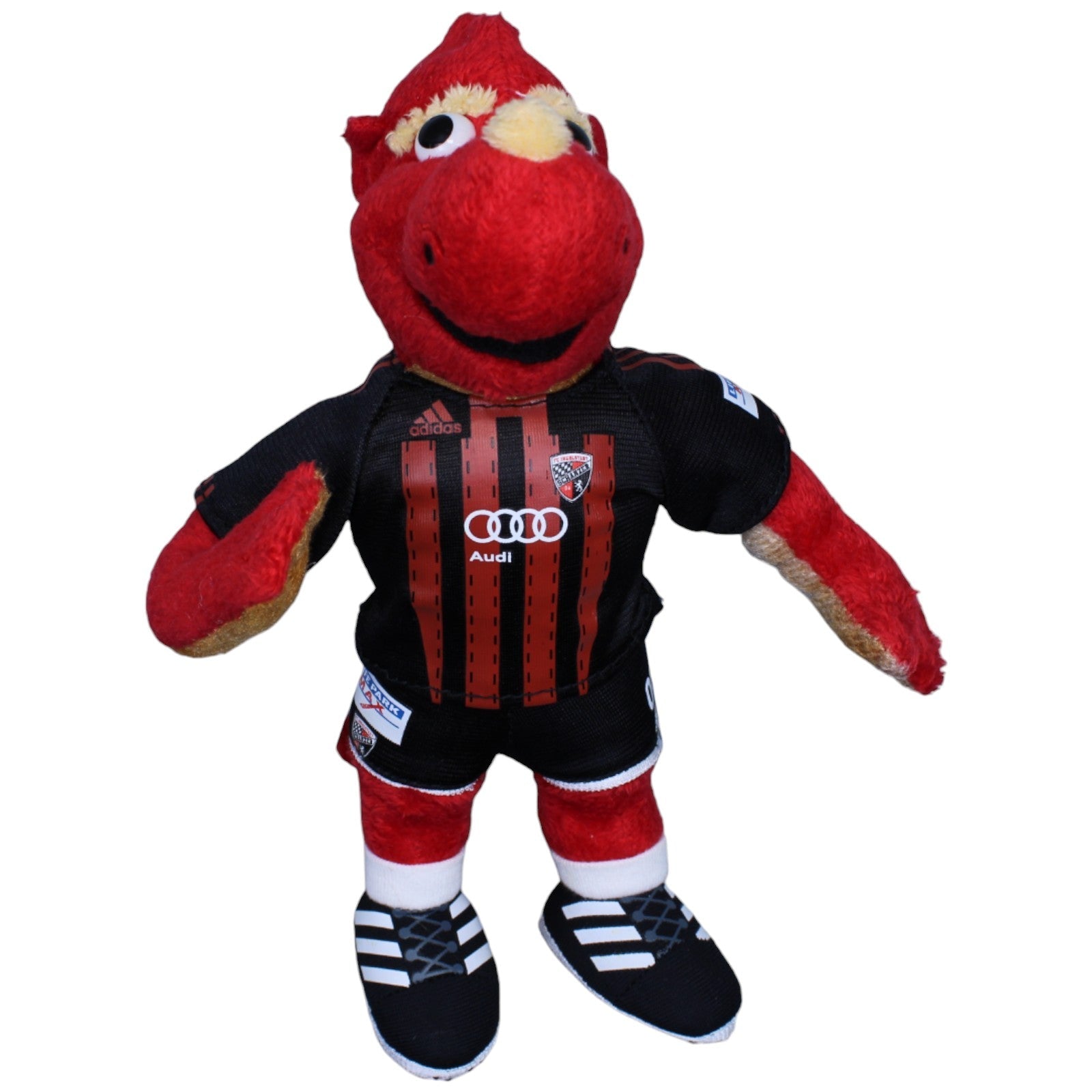 1236913 OTT Werbeagentur Maskottchen Schanzi vom FC Ingolstadt 04, Heimtrikot 2010/11 Kuscheltier Kumpel Leo Gebraucht