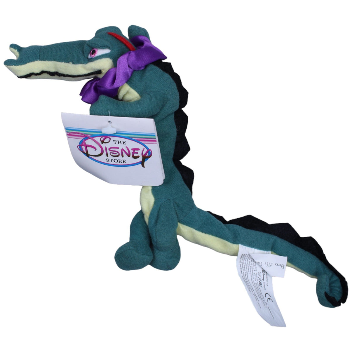 1236973 Disney Vintage Disney Store Bean Bag, Ben Ali Gator aus Fantasia Kuscheltier Kumpel Leo Alligator Gebraucht Krokodil