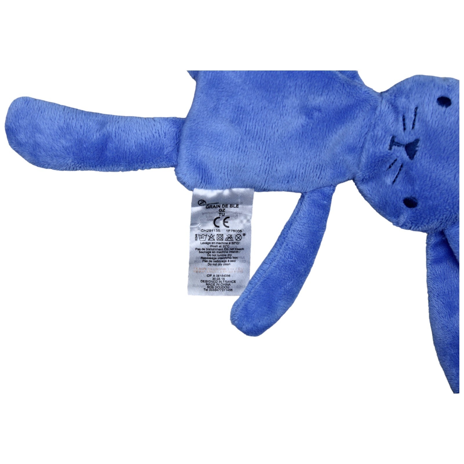 1236982 Grain de Blé Süßer blauer Hase mit langen Ohren Kuscheltier Kumpel Leo Gebraucht