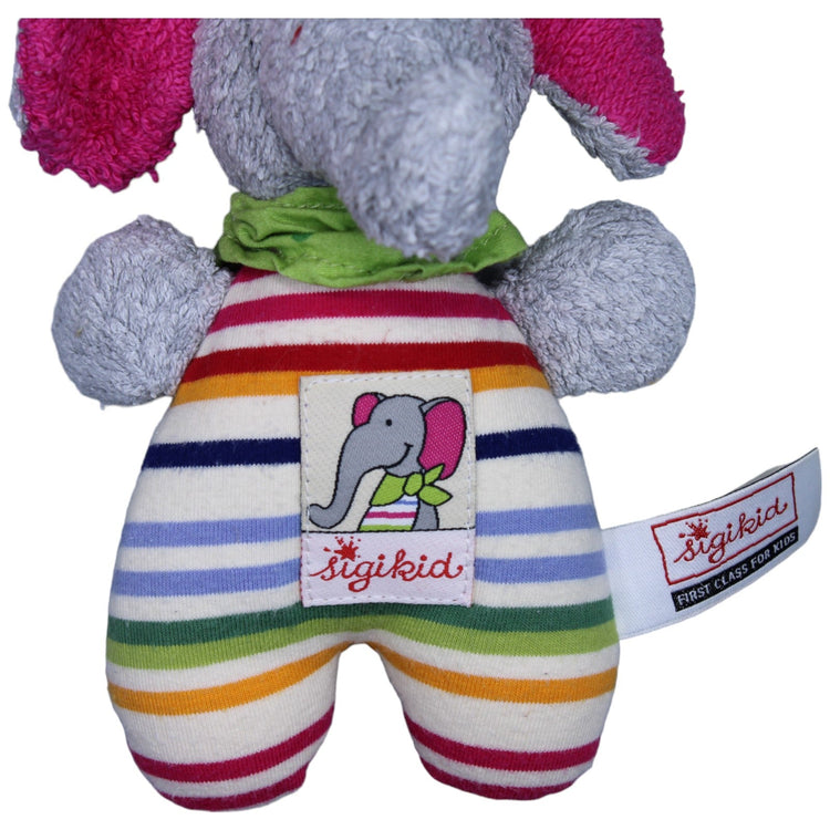 1237008 Sigikid Frottee - Regenbogen - Elefant mit Rassel Kuscheltier Kumpel Leo Gebraucht