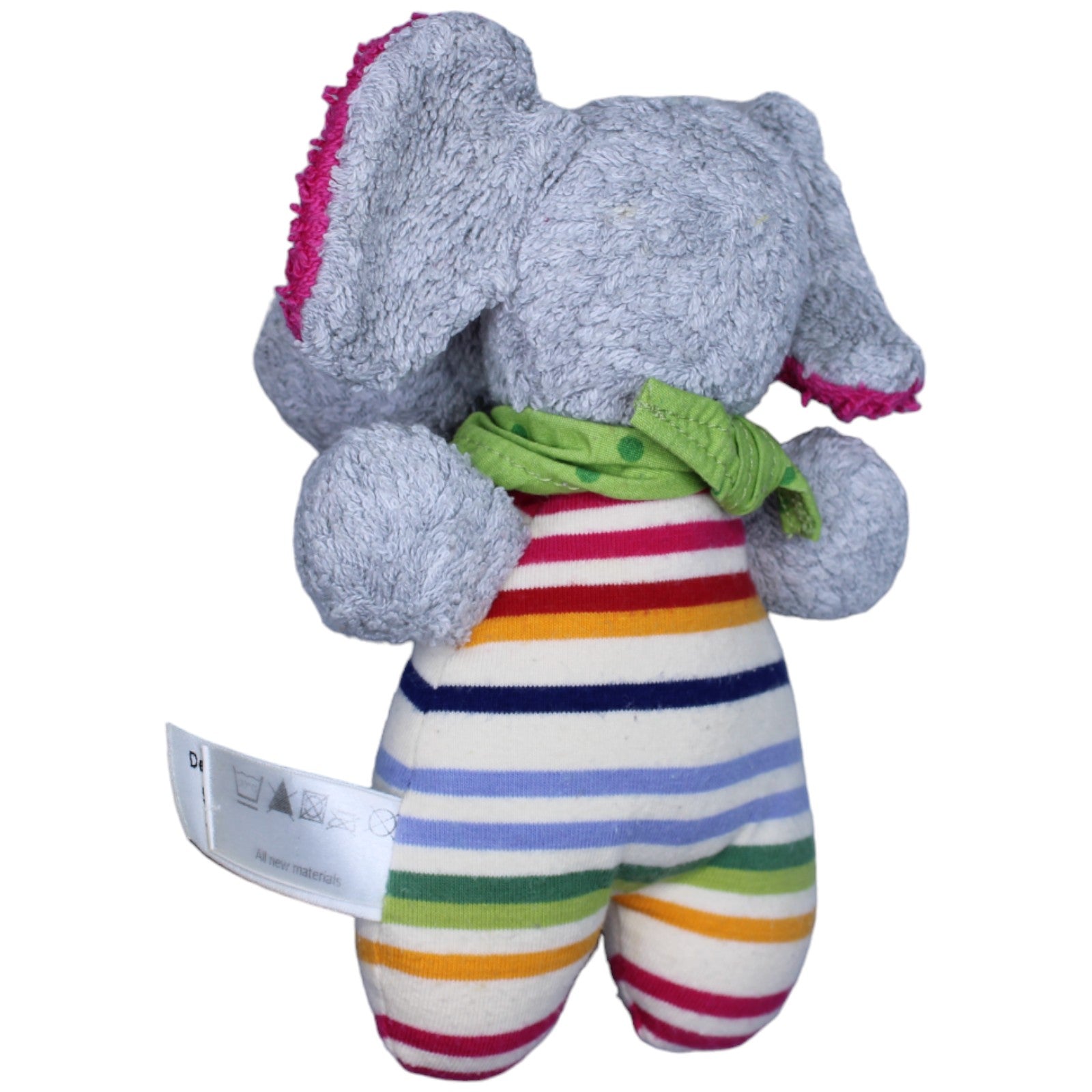 1237008 Sigikid Frottee - Regenbogen - Elefant mit Rassel Kuscheltier Kumpel Leo Gebraucht