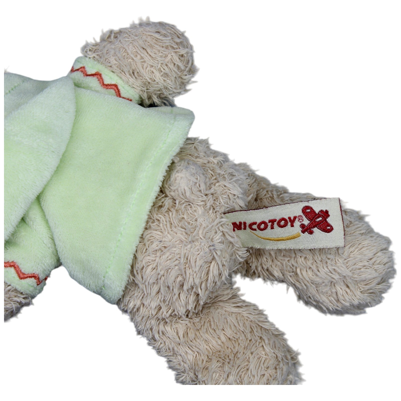 1237071 Nicotoy Süßer Teddybär mit grünem Shirt Kuscheltier Kumpel Leo Bär Gebraucht Teddy