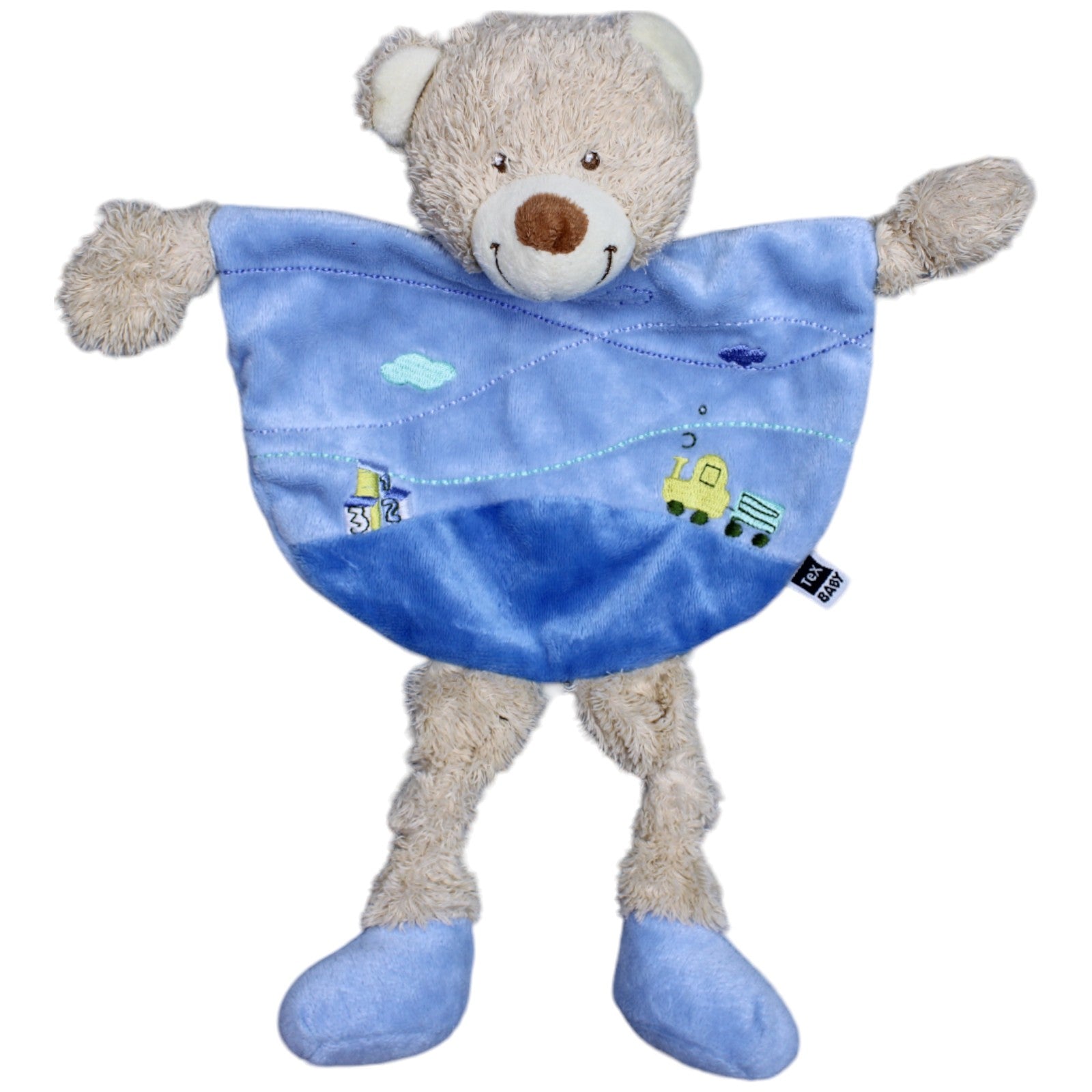 1237078 Tex Baby Süßer blauer Teddybär Schmusetuch Kumpel Leo Bär Gebraucht Teddy