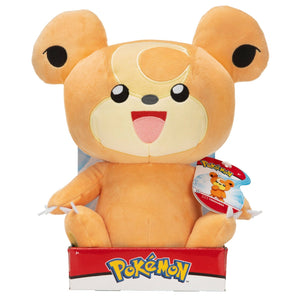 1237086 Jazwares Teddiursa aus Pokémon, sitzend Plüschfigur Kumpel Leo neu