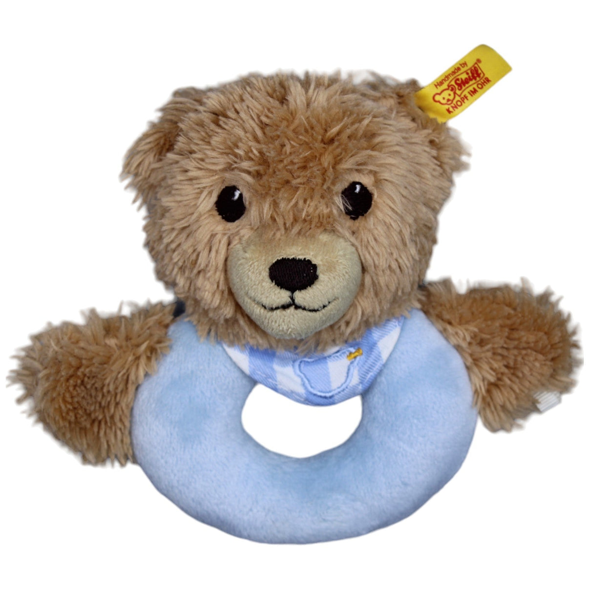 1237135 Steiff Schlaf - gut Bär, blau Greifling mit Rassel Kumpel Leo Bär Gebraucht Teddy