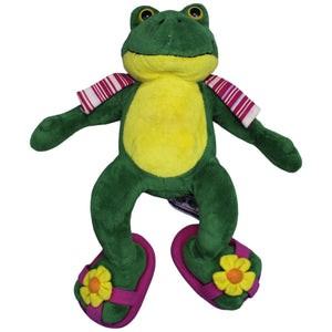 1237152 Kuschelwuschel Frosch mit Badeschuhe & Handtuch Kuscheltier Kumpel Leo Gebraucht