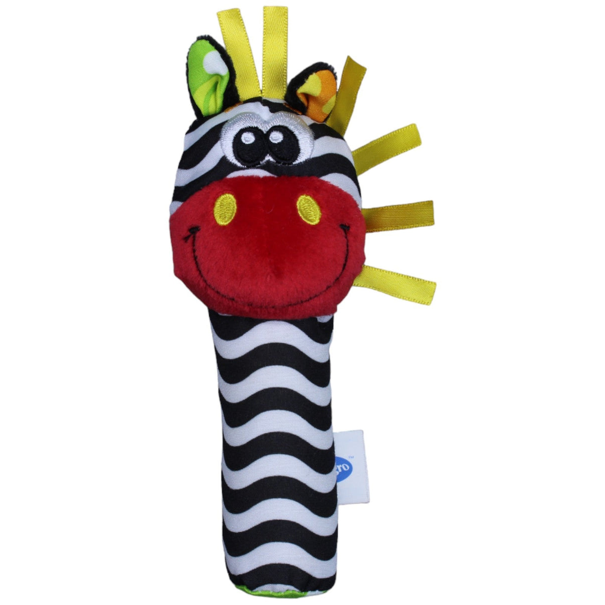 1237157 Playgro Pty Ltd Zebra mit roter Schnauze Greifling mit Quietscher Kumpel Leo Gebraucht