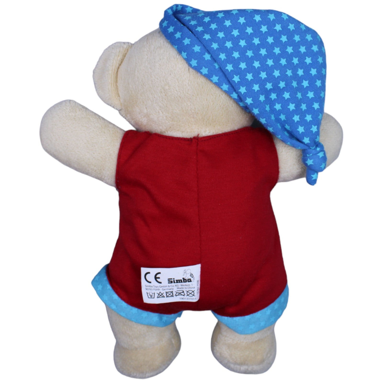 1237224 Simba ABC Teddybär mit Schlafmütze, blau Kuscheltier Kumpel Leo Bär Gebraucht