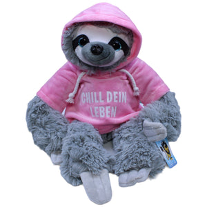 1237262 FLOTI Flos Toys, Faultier mit rosa "Chill dein Leben" Pullover Kuscheltier Kumpel Leo neu