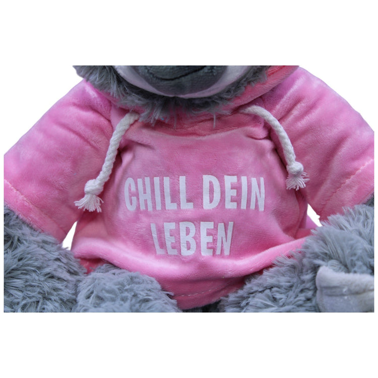 1237262 FLOTI Flos Toys, Faultier mit rosa "Chill dein Leben" Pullover Kuscheltier Kumpel Leo neu