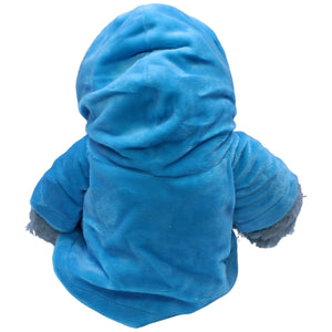 1237264 FLOTI Flos Toys, Faultier mit blauem "LOCKER BLEIBEN" Pullover Kuscheltier Kumpel Leo neu