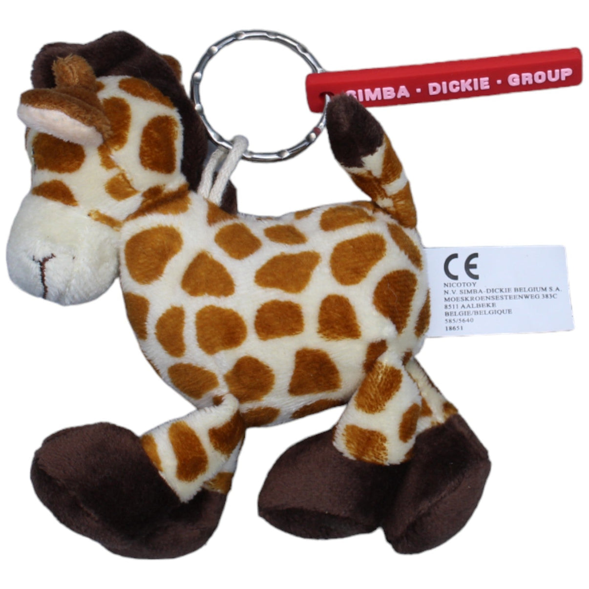 1237282 Nicotoy Simba Dickie Group, Giraffe Schlüsselanhänger Kumpel Leo Gebraucht