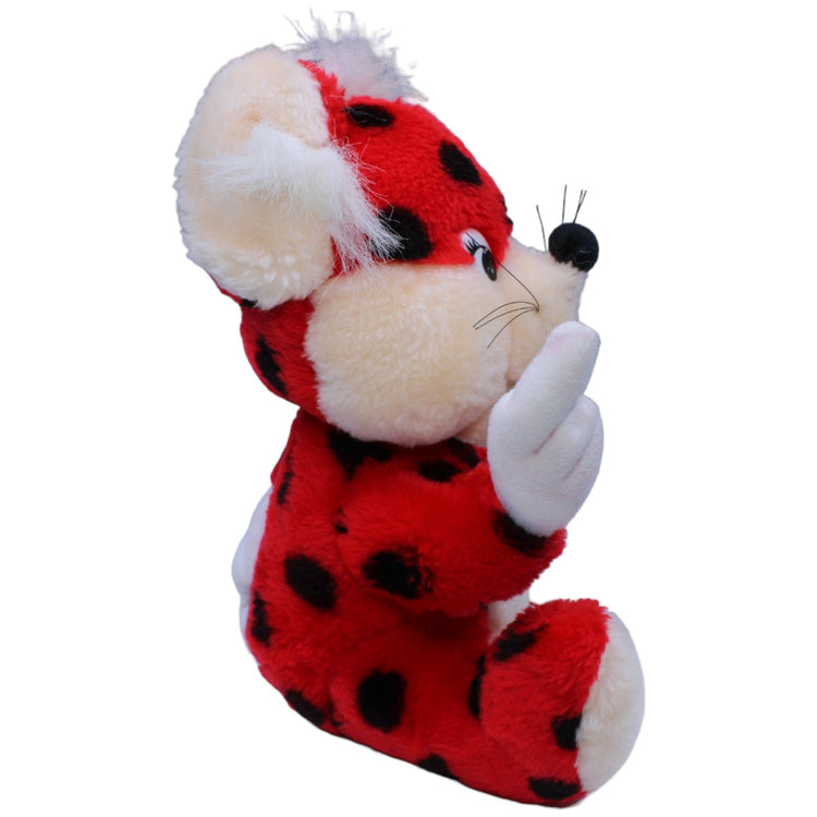 1237283 ESC Toys Rote Maus mit schwarzen Punkten Kuscheltier Kumpel Leo Gebraucht