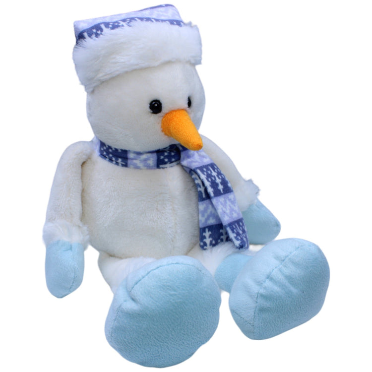 1237291 TEDI Kuschelfreund Süßer Schneemann mit Schal und Mütze Plüschfigur Kumpel Leo Gebraucht Weihnachten