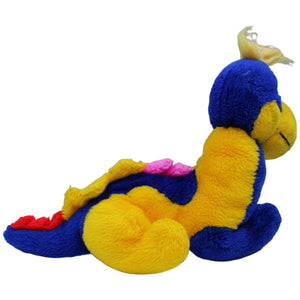 1237331 Alexia Groß - und Einzelhandel Dinosaurier, blau - gelb Kuscheltier Kumpel Leo Gebraucht Vintage