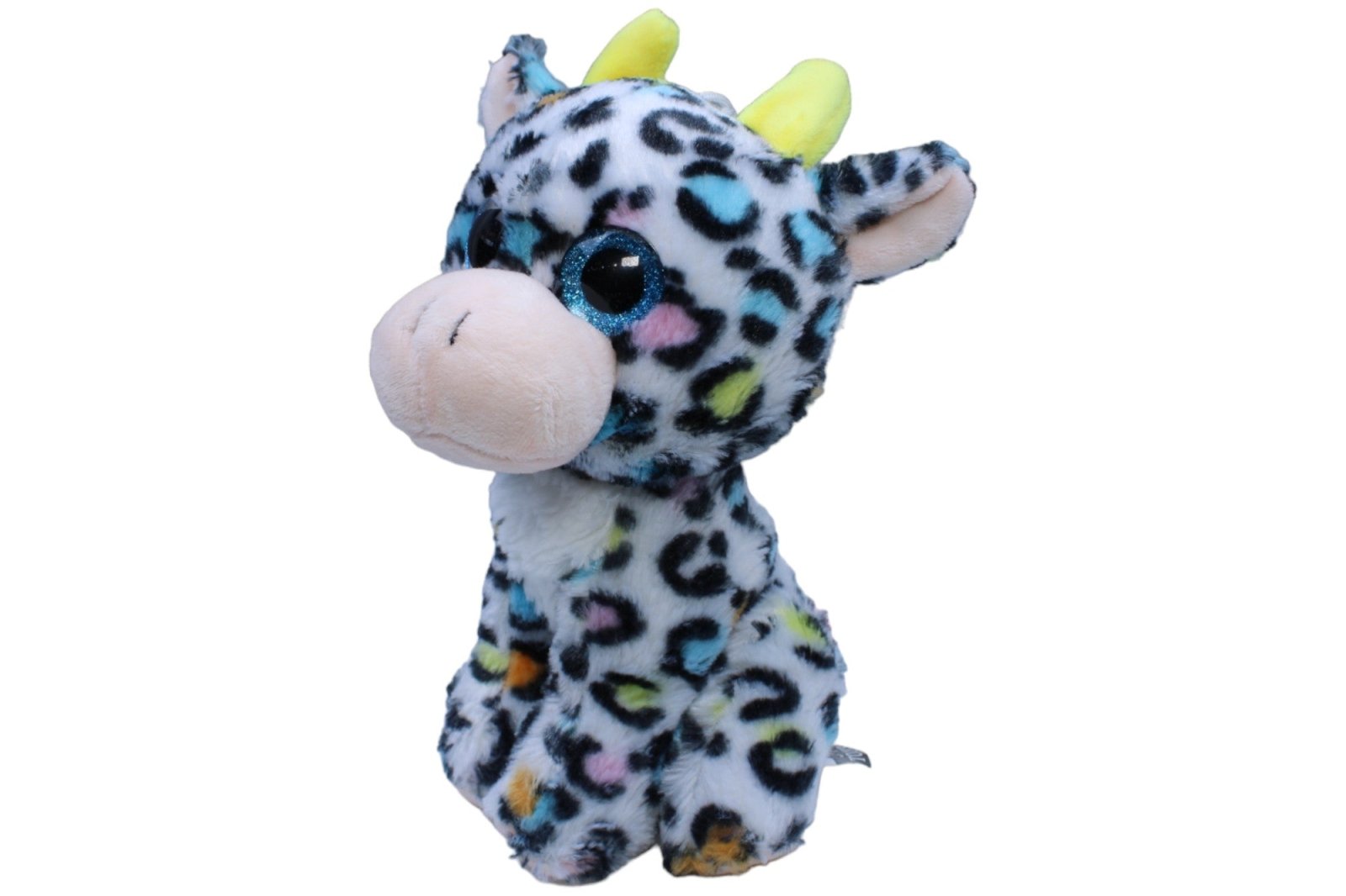 1237338 FLOTI Flos Toys, Giraffe mit bunten Punkten Kuscheltier Kumpel Leo Gebraucht