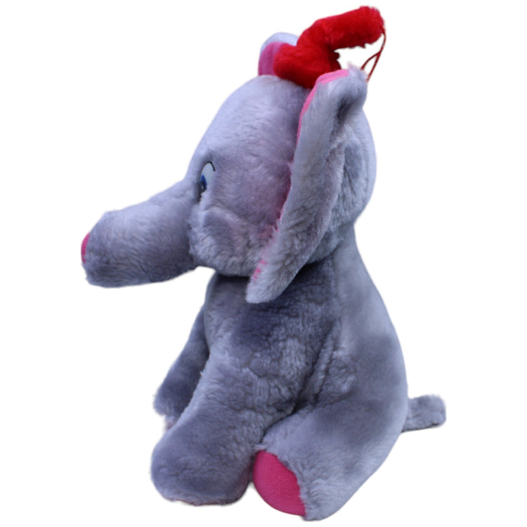 1237341 T.+J. Elefant mit rotem Hut Kuscheltier Kumpel Leo Gebraucht Vintage