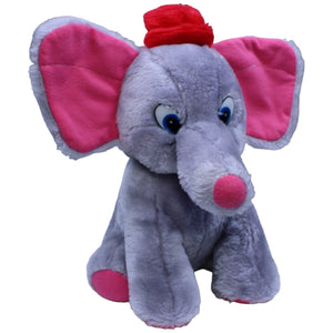 1237341 T.+J. Elefant mit rotem Hut Kuscheltier Kumpel Leo Gebraucht Vintage