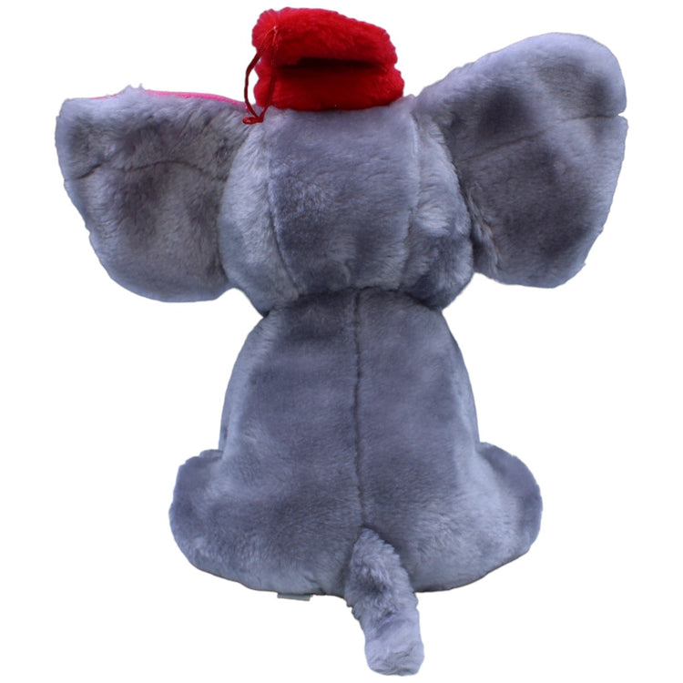 1237341 T.+J. Elefant mit rotem Hut Kuscheltier Kumpel Leo Gebraucht Vintage