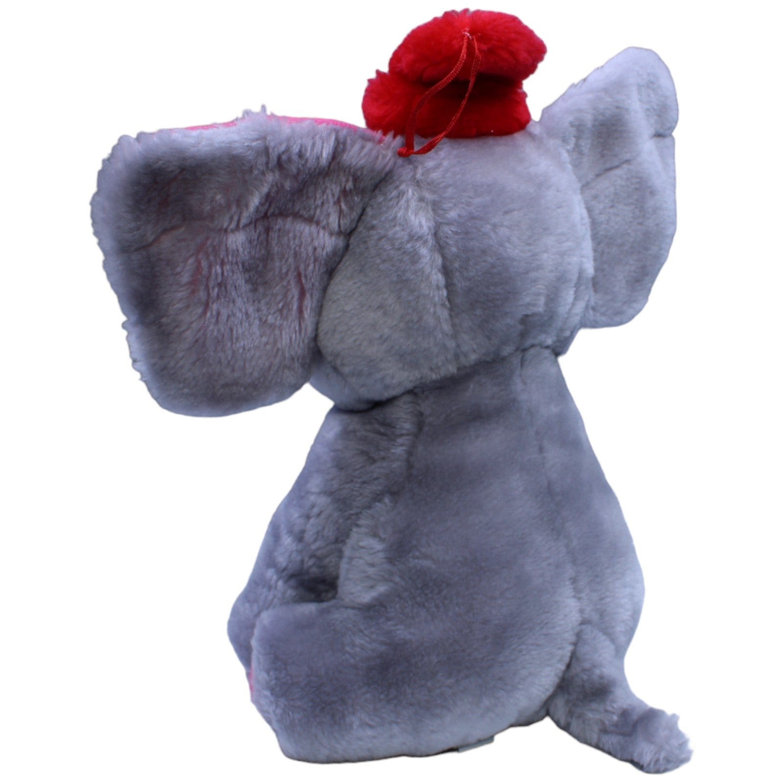 1237341 T.+J. Elefant mit rotem Hut Kuscheltier Kumpel Leo Gebraucht Vintage