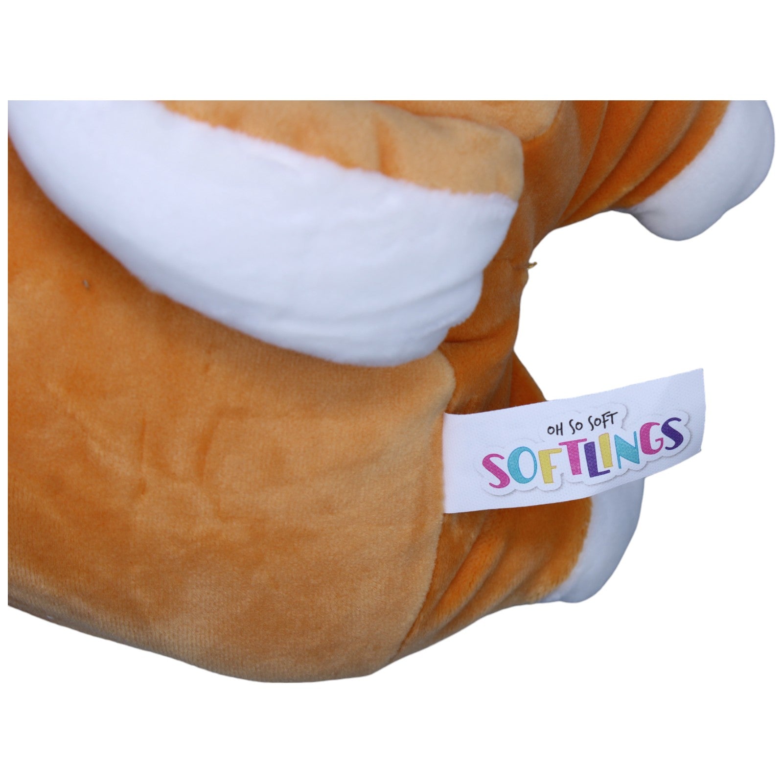 1237350 PMS Squishy Softlings, süße oranger Hund Kuscheltier Kumpel Leo neu