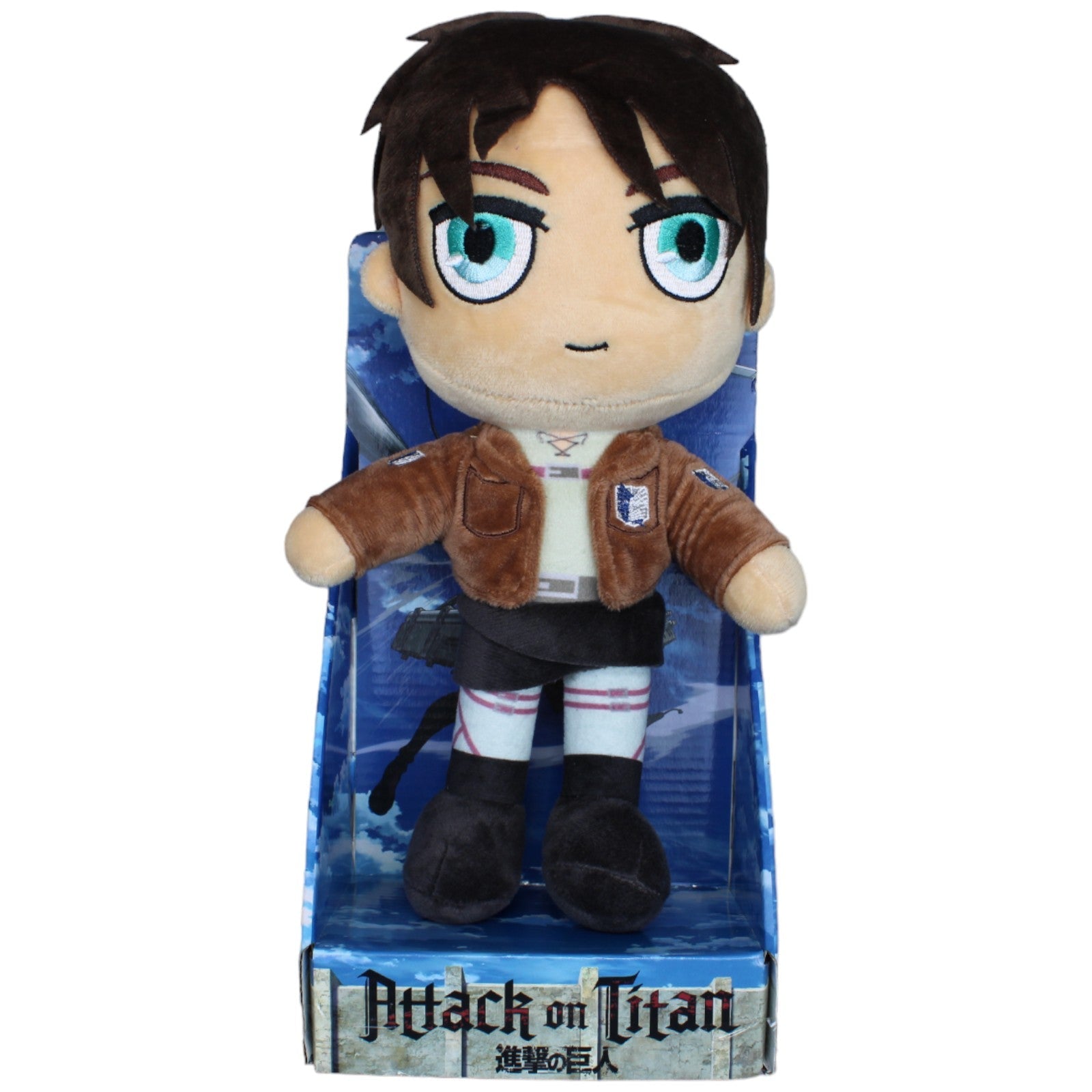 1237364 Play by Play Eren Jäger aus Attack on Titan (im Display) Plüschfigur Kumpel Leo Anime neu