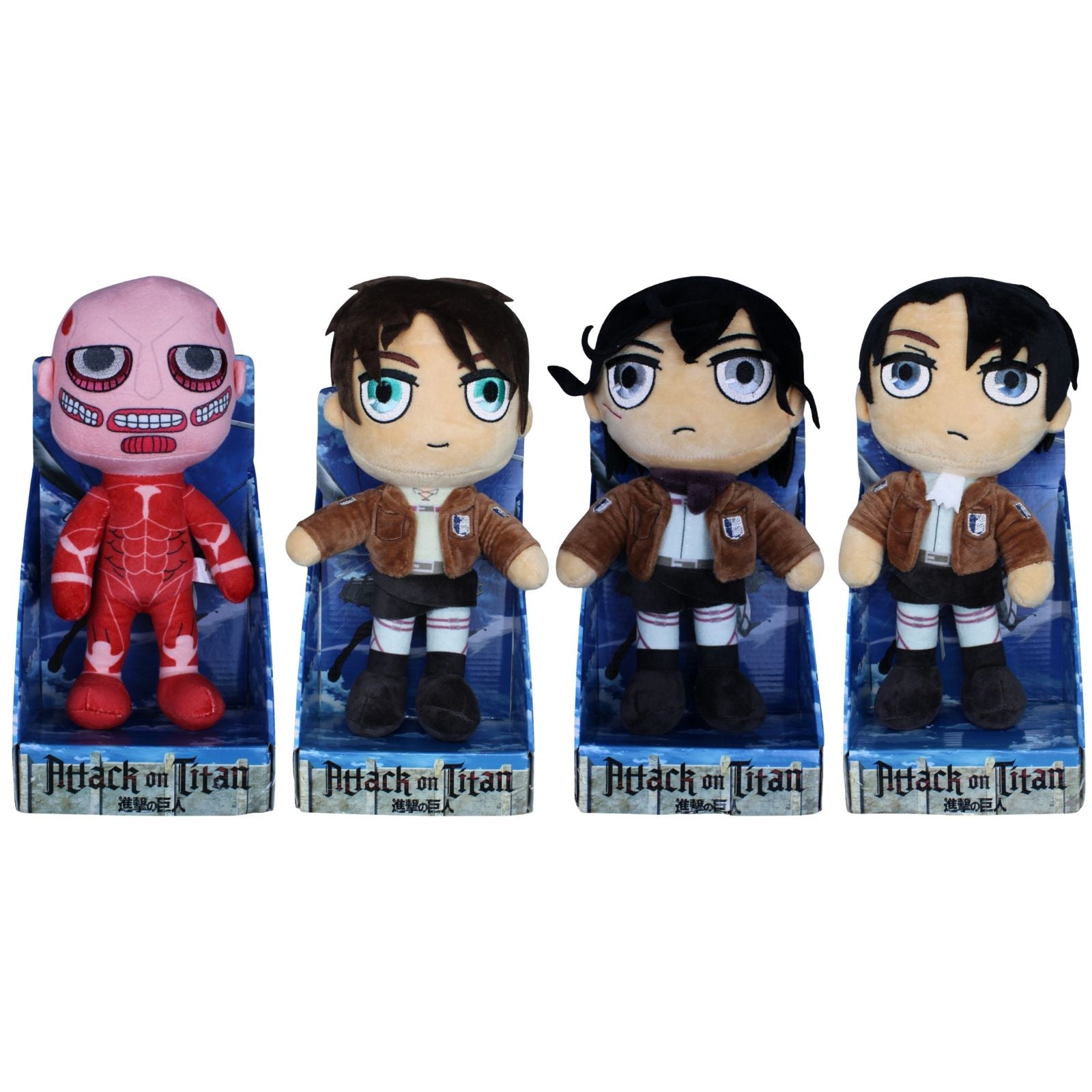 1237366 Play by Play Attack on Titan Bundle (Titan, Eren, Mikasa, Levi) Plüschfigur Kumpel Leo Anime neu