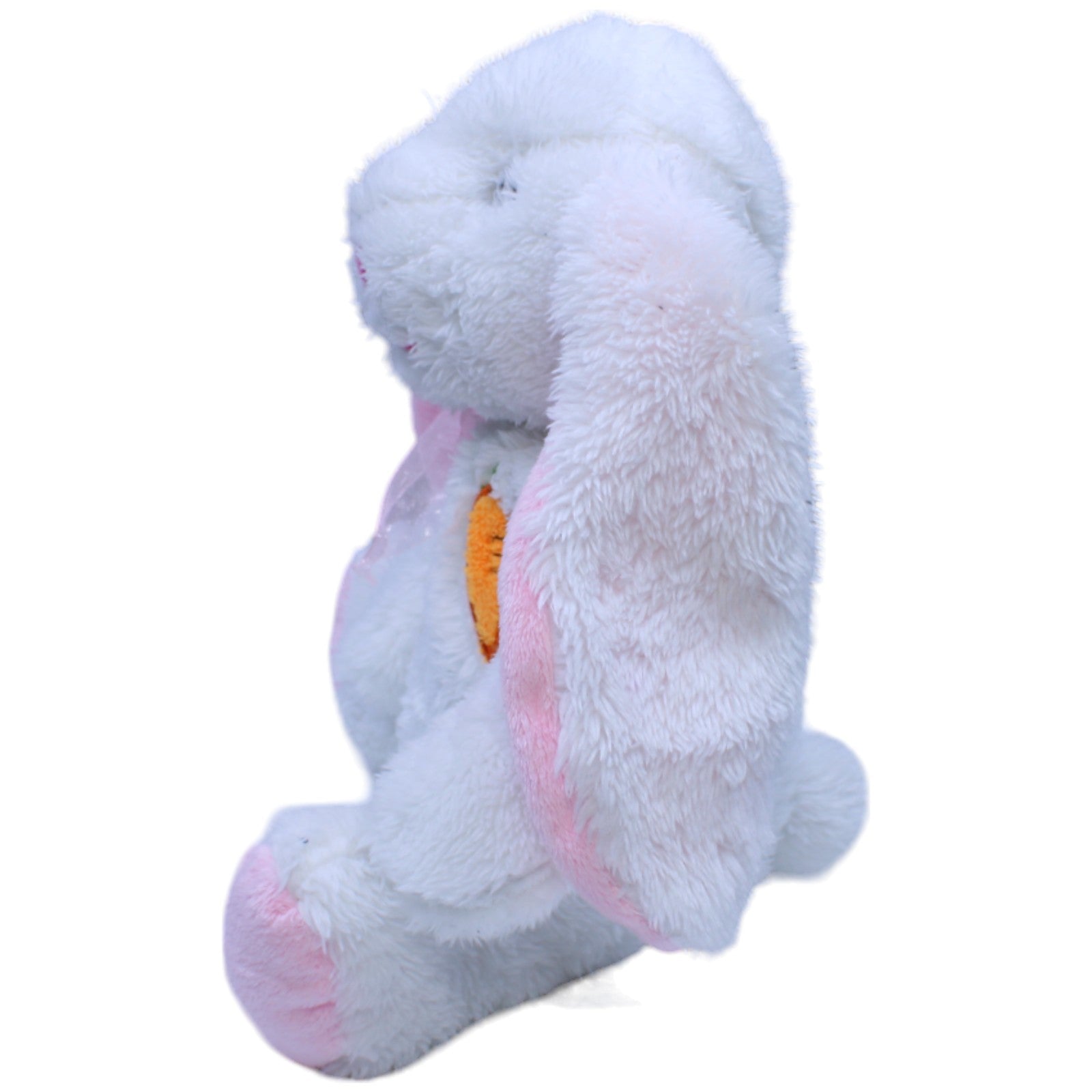 1237371 MCC Trading International Süßer weißer Hase mit aufgenähter Karotte Kuscheltier Kumpel Leo Gebraucht Osterhase Ostern