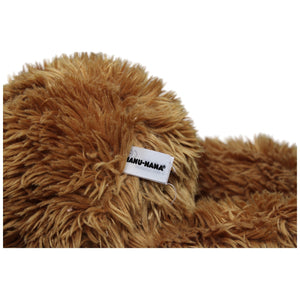 1237391 Nanu - Nana Zotteliger Teddybär mit weinroter Schleife Kuscheltier Kumpel Leo Bär Gebraucht Teddy