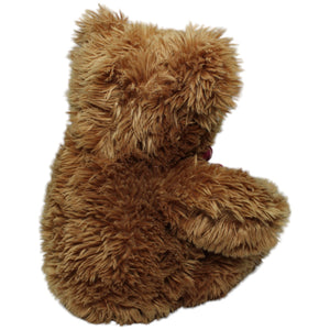 1237391 Nanu - Nana Zotteliger Teddybär mit weinroter Schleife Kuscheltier Kumpel Leo Bär Gebraucht Teddy