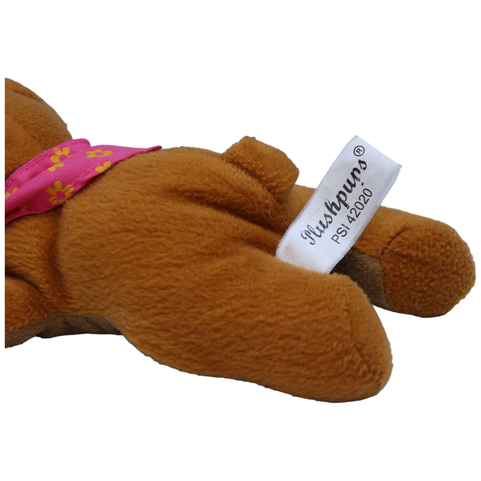 1237405 Plushpups Brauner Bär mit Halstuch, liegend Kuscheltier Kumpel Leo Bär Gebraucht Teddy