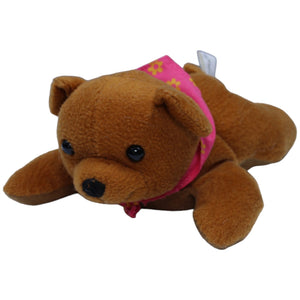 1237405 Plushpups Brauner Bär mit Halstuch, liegend Kuscheltier Kumpel Leo Bär Gebraucht Teddy