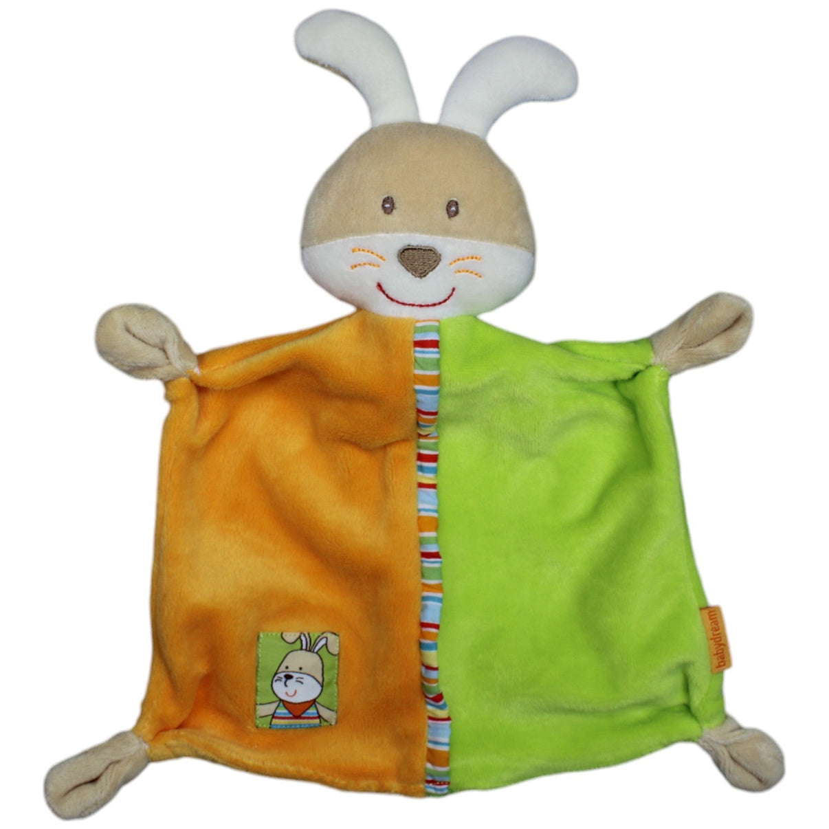 1237445 Babydream Süßer Hase, orange - grün Schmusetuch Kumpel Leo Gebraucht Rossmann