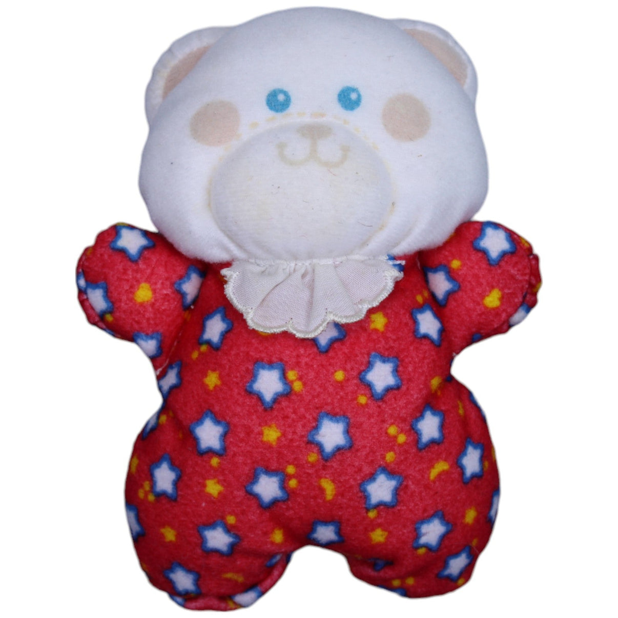 1237449 Fisher - Price Teddybär rot mit Sternen, klein Kuscheltier Kumpel Leo Bär Gebraucht Teddy