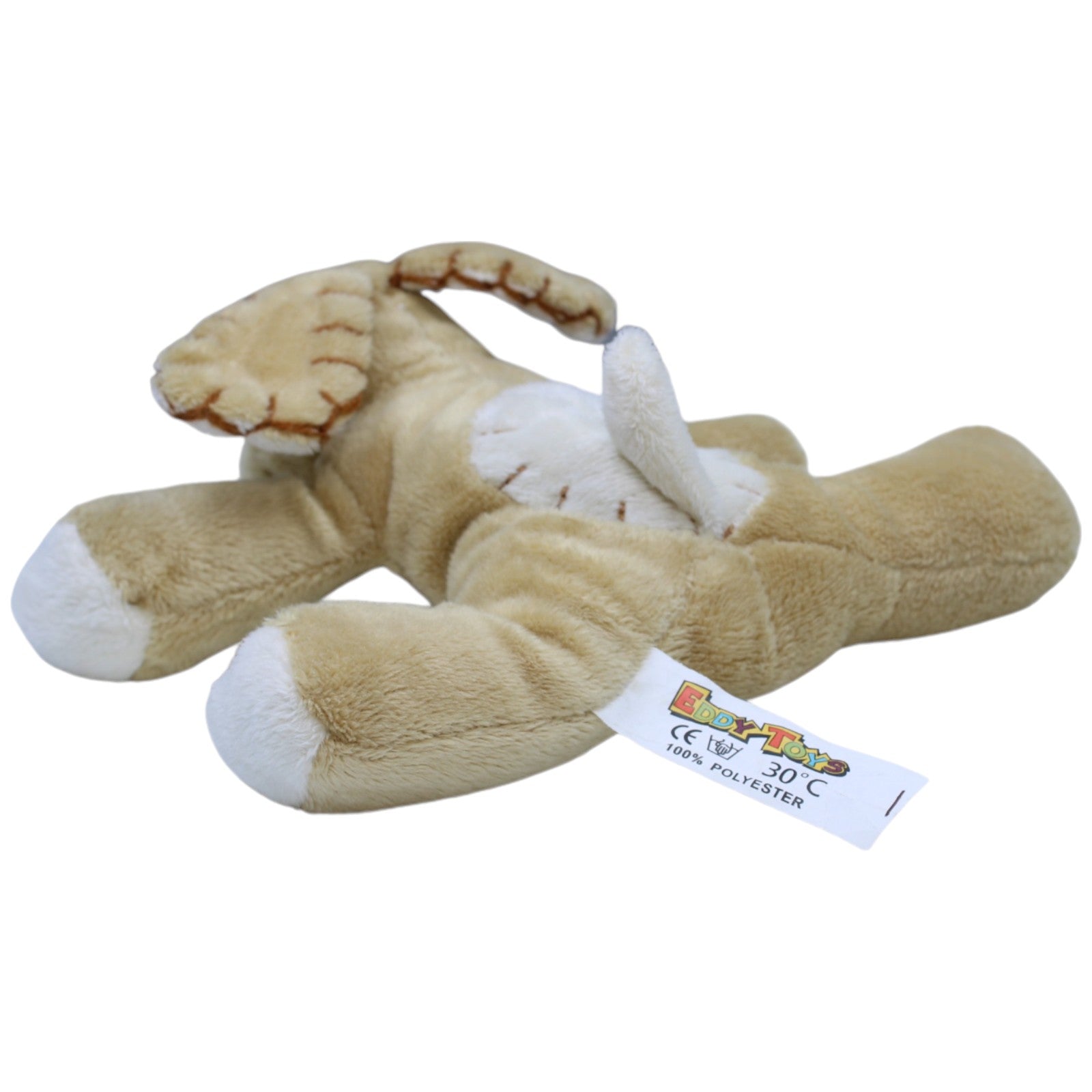 1237476 Eddy Toys Süßer brauner Hund, liegend Kuscheltier Kumpel Leo Gebraucht