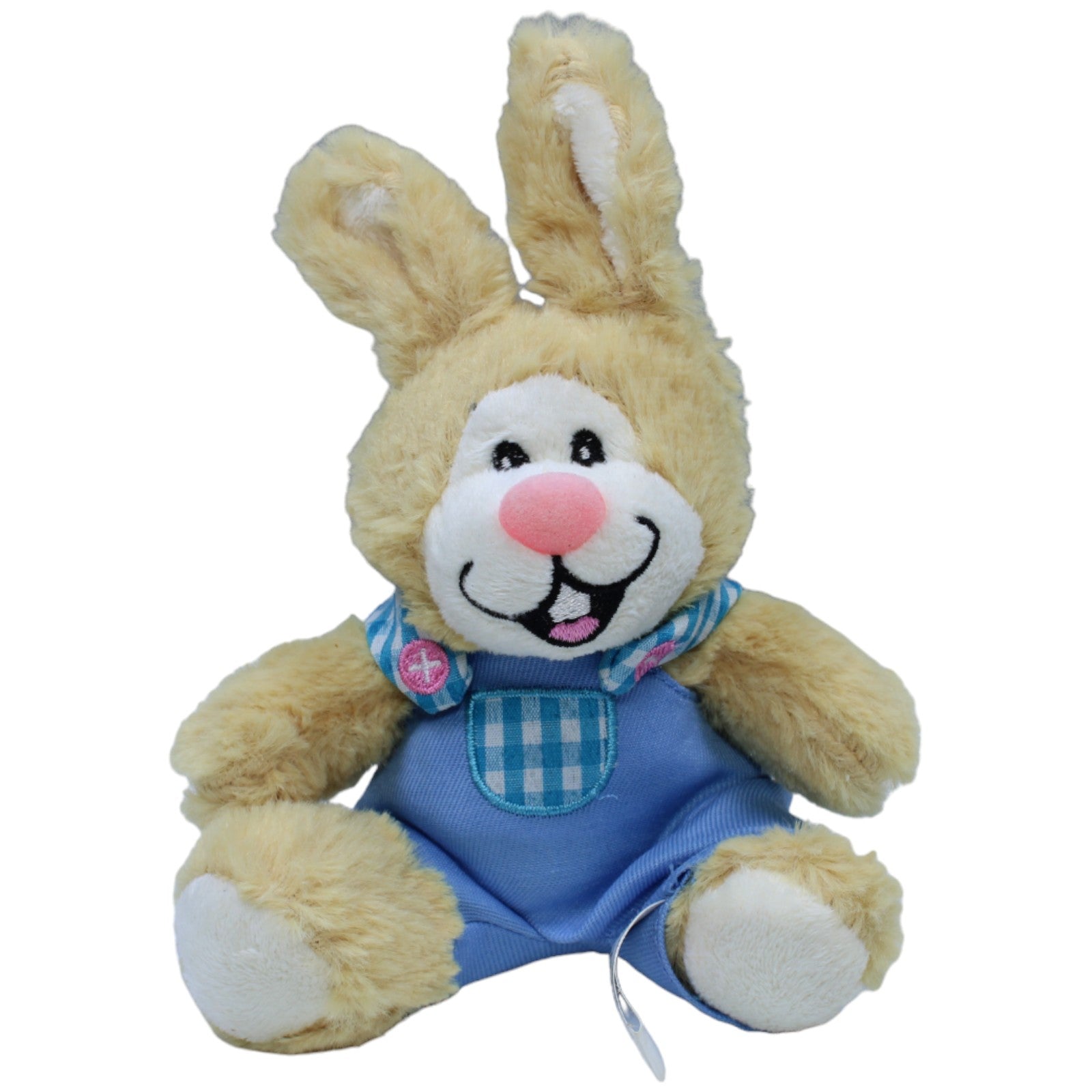 1237486 Windel Süßer Hase in blauer Latzhose, sitzend Kuscheltier Kumpel Leo Gebraucht Kaninchen Osterhase