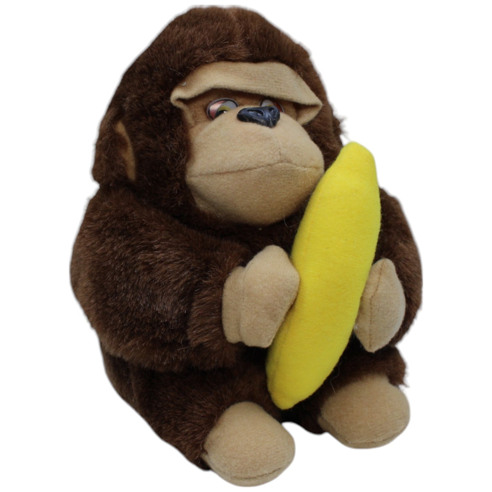 1237499 W. R. Süßer Gorilla mit Klett - Händen & Banane Kuscheltier Kumpel Leo Gebraucht