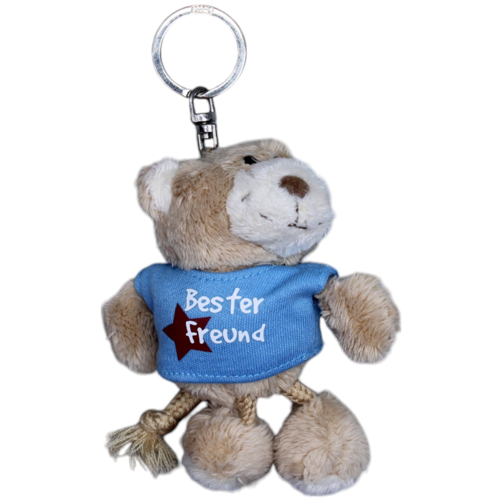 1237532 NICI Teddybär mit "Bester Freund" T-Shirt Schlüsselanhänger Kumpel Leo Bär Gebraucht Teddy