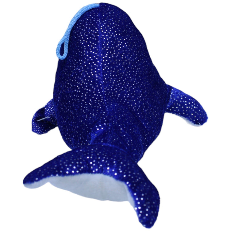 1237536 FLOTI Flos Toys, glitzernder Delfin dunkelblau Kuscheltier Kumpel Leo Gebraucht