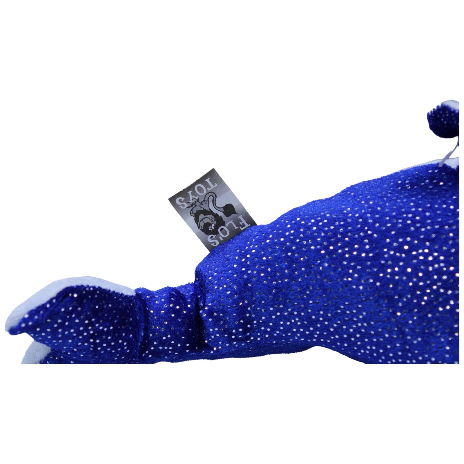 1237536 FLOTI Flos Toys, glitzernder Delfin dunkelblau Kuscheltier Kumpel Leo Gebraucht